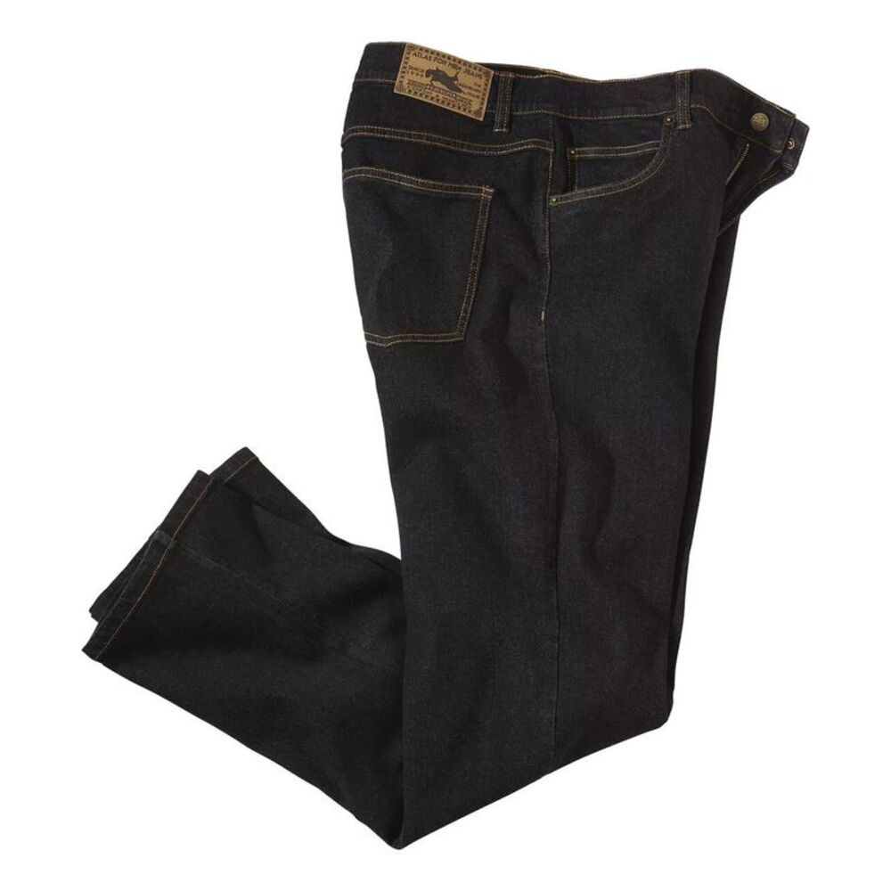 Atlas For Men Mens Stretch Regular Jeans / Black